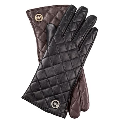 Michael Kors black leather gloves